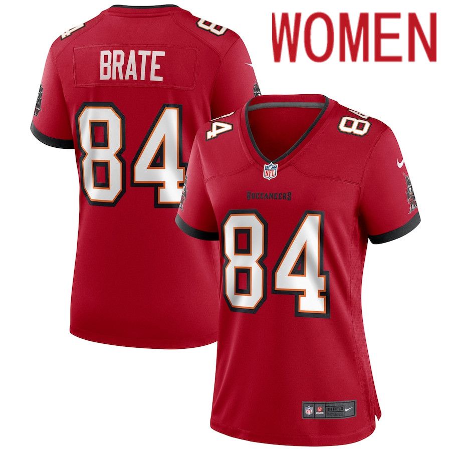 Women Tampa Bay Buccaneers #84 Cameron Brate Nike Red Game NFL Jersey->women nfl jersey->Women Jersey